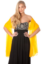 Load image into Gallery viewer, Yellow Gold Chiffon Shawl