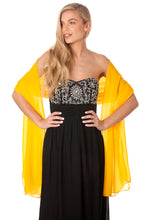 Load image into Gallery viewer, Yellow Gold Chiffon Shawl