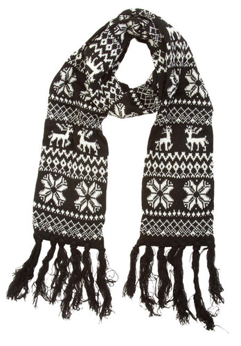 Black Christmas Scarf