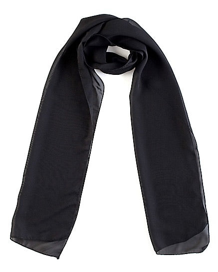 Black Chiffon Scarf