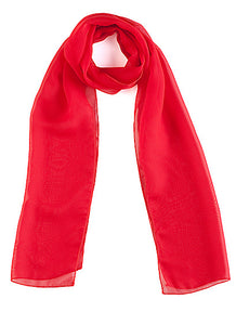 Red Chiffon Scarf