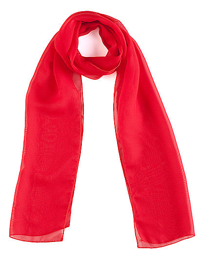 Red Chiffon Scarf