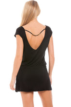 Load image into Gallery viewer, Black Beaded Back Dress S-M