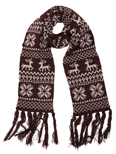 Brown Christmas Scarf